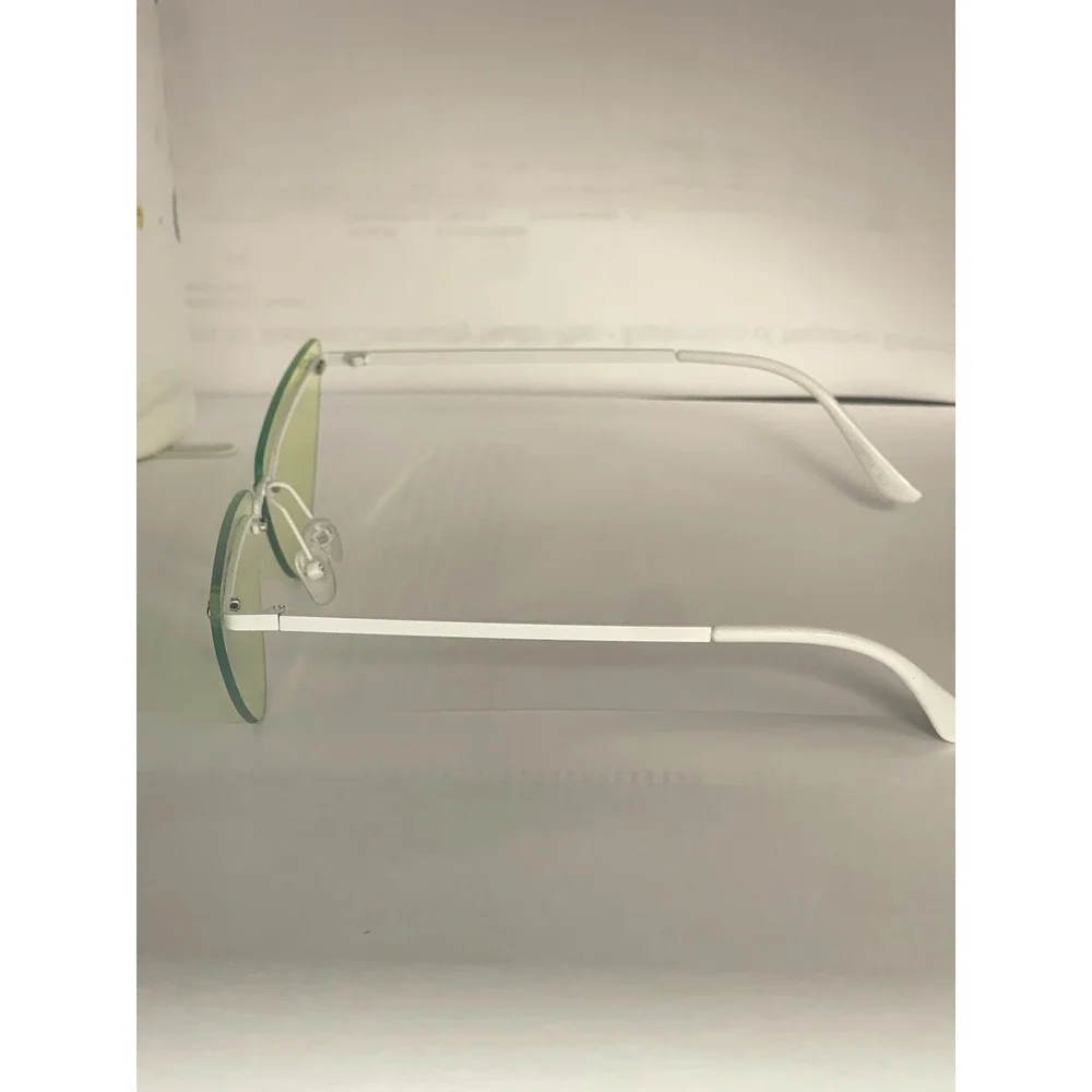 Womens Yellow Cat Eye Gothic Metal Rim Retro Design‎ Sunglasses